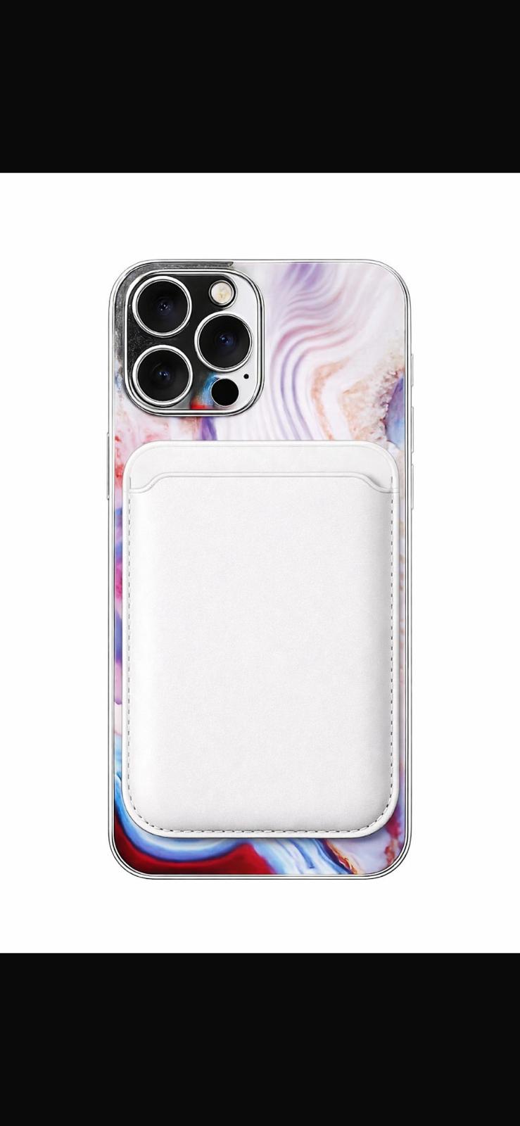 White Phone Wallet For Marble Series